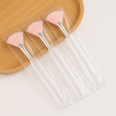 (우후) 스킨브러쉬 페이스 붓 스킨 케어 로션 에스테틱 화장품 마스크 팩도구 미용소품 세트 (3color), 3개, 핑크