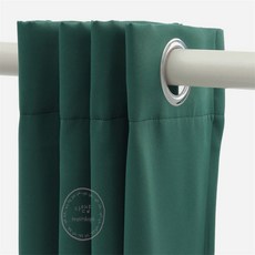 [Allhaving] 암막커튼 132x160 그린 봉이끼우는