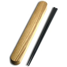 나가오 젓가락 젓가락 상자 세트 23cm 육각 젓가락 블랙 식기세척기 사용 가능 일본 제조