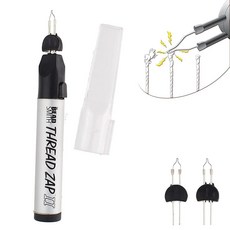 The Beadsmith Thread Zap - 13.3cm(5.25인치) 스레드 버너 - 플러스 2팩 교체 팁 포함 - 원터치로 실을 다듬고 태우고 녹일 수 있음 비즈, The Beadsmith Thread Zap - 13.