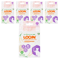 LOGIN 洛格 強效除臭稻殼貓砂 1.5mm, 無香精, 2.5kg, 5包