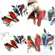 위블리 벽걸이 새장식 4마리