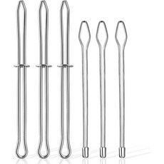 신축성 있는 6Pcs 보드킨 재봉 도구 교체용 드로스트링 실타래 후드티 반바지용 보조 클립 DIY 프로젝트용 및 실버