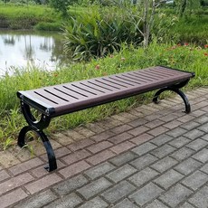 공원 야외의자 긴 벤치 플라스틱 등받이 산책로, 1.8m 강화형 / 주철 다리