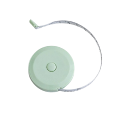 迷你捲尺 捲尺 布尺 皮尺 裁縫尺 伸縮布尺 伸縮尺 軟尺 方形捲尺 鑰匙圈捲尺 鑰匙圈, 1個, 圓形捲尺 - 馬卡龍綠, 150cm