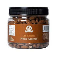 Nutural World - 드라이 로스트 피스타치오 알갱이 무염 500g(17.6온스), 아몬드, 500g, 1