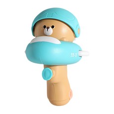 HUNGRY WHALE 海豚造型兒童水槍 趣味戲水玩具 安全無毒材質, 藍色宇航員, 1個