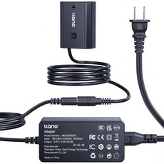 라노 NP-FZ100 더미 배터리 AC 전원 어댑터 키트 – 소니 A7III A7IV A6700 FX3 FX30 A9 A7C A7CII A7RV A7RIII A6600 ZV-E, 라노 NP-FZ100 더미 배터리 AC 전원 어댑터 키