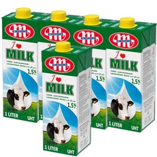 믈레코비타 아이러브밀크 1.5% 저지방 멸균우유, 1L, 5개
