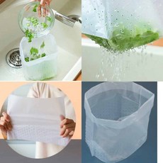 30P 물빠짐봉투 야채씻기 야채비닐 비닐봉지 과일채반 야채채반q_d6+5LoA