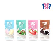 베스킨라빈스 [배스킨라빈스] 멸균우유 190ml 4종 2박스 골라담기, 10_쿠키앤크림24개+민트초코24개