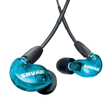 SHURE SE215 SPE 슈어 이어폰 보컬 공연용 음악감상 모니터링 인이어 유선 이어폰 블루색상 [삼아정품/빠른배송], 블루