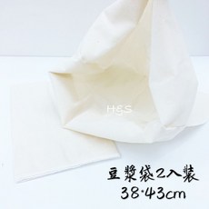 尊傑 台灣製 豆漿袋2入 38*43cm 純棉 無漂白 濾豆渣 濾茶渣, 1個