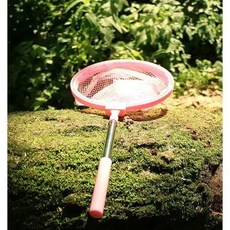 韓國INS兒童戶外昆蟲捕捉觀察盒，放大鏡捕撈魚網，男孩女孩露營玩具，保固無憂, 1個, 粉色 不銹鋼伸縮網【出口品質】