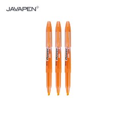 자바펜 파워라인 형광펜 오리지널, 오렌지, 3개