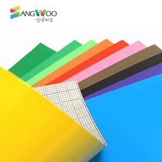 SANGWOO 칼라 마닐라지 마분지 두꺼운도화지 240g 8절 낱장, 노랑