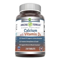 AMAZING NUTRITION 鈣質維他命D3補充錠, 1個, 250 件
