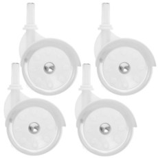 4피스 스템 캐스터 휠 아기 유모차 휠 교체 유모차 액세서리 아기 트롤리 전면 후면 범용 화이트 가구 캐스터 액세서리
