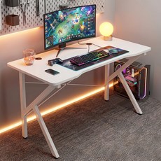 KOTTII 1인용컴퓨터책상 게이밍책상 사무실책상 학생 책상, 화이트 120 x 60 cm