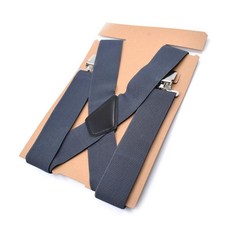 鬆緊揹帶夾 5cm男士寬高彈力鬆緊揹帶夾老人胖人西褲吊帶肩帶吊褲帶四夾揹帶