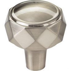 탑 노브스 킹스밀 노브 1 4인치 플랫 블랙 2317125, Brushed Satin Nickel