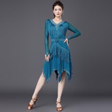 여성 댄스원피스 스포츠 라인 왈츠 모던 라틴