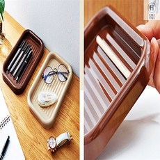 문구용품 사무용트레이 펜트레이 문구홀더 책상정리트레이, 베이지