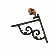 플라워 유리 선반 흑색 유리선반브라켓 유리선반고정, 1