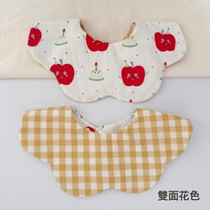 新款ins韓版圍嘴嬰兒a類口水巾雙面可用圍兜紗布女寶男寶口水兜