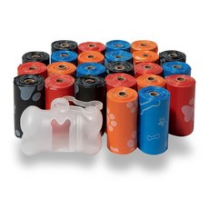 Best Pet Supplies 강아지 배변 봉투 찢어짐 방지 쓰레기 봉투 리필 d2w 조절 라이프 플라스틱 기술, 15개입 (24팩)