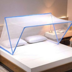 모기장텐트 침대 원터치 모기장 접이식 사각 폴딩 방충망 텐트, 폴딩 원터치 모기장 싱글