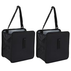 차량용 잡동사니 쓰레기통 1+1, 블랙, 1세트