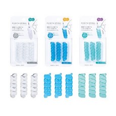 쿠츠와 돌돌 감아서 쓰는 프뉴 스파이럴 /연필그립 손잡이, 클리어(3입), 1개