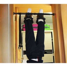 거꾸리 발걸이 발목 매달리기 후크 걸이 철봉포함, 거꾸로 한쌍 블랙 철봉 62-102cm