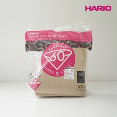 하리오 V60 종이필터 브라운 VCF-02-100M, 100개입, 1세트