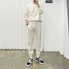 ADORE CLASSIC 素色衛衣長袖T恤+鬆緊帶長褲運動套裝