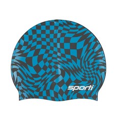 Sporti Constellation 실리콘 수영 모자, 체크메이트 블루, 1개