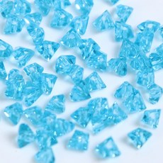 크리스탈 유리 론델컷 론델 비즈 2mm 삼각 투명, 1세트, F0416. 블루