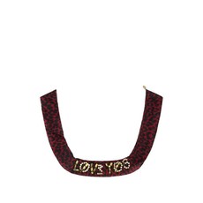 레드(V) 애니멀 프린트 비즈 칼라