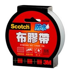 【文具通】3M Scotch 強力 防水 布膠帶 護書膠帶 E1030588, 1個, 白色,寬24mm x 長15 yd