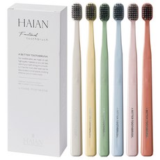 하이안 기능성 칫솔 이중초미세모, 1박스, 6개입
