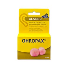 德國OHROPAX安耳悠 Classic柔軟蠟質溫度塑型貼耳式隔音耳塞10對/黃盒, 1個
