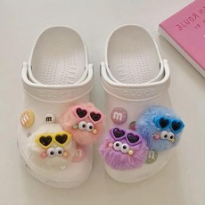 액세서리 신발 털 키링만들기 비즈공예재료 러블리 연탄 비즈부자재, 10종세트