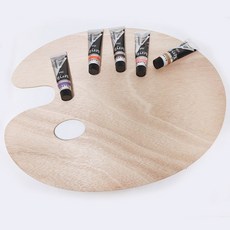 나무 팔레트 대형 우드 파레트 넓은 가벼운 빠레트 미술 원형 유화 아크릴, 1개