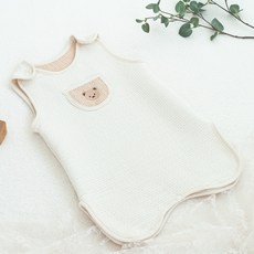 Marolotte嬰兒睡眠背心刺繡3層紗棉嬰兒家居服換季幼兒新生兒睡衣