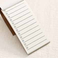 심플 무지 체크리스트 소형 메모장 50매, 모눈_0163