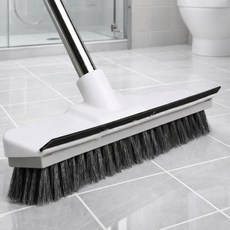클린생활 2in1 화장실 바닥 롱 청소솔, 화이트(White), 1개