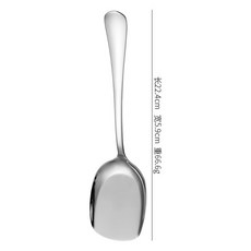 不鏽鋼分菜勺鏟五件套組，酒店/家用加厚公用長柄大勺，自助分餐服務勺, 【A款】, 1個