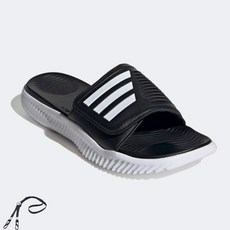 阿迪達斯 Alpha Bounce 2.0 黑色白色拖鞋 + PG 錶帶, 255