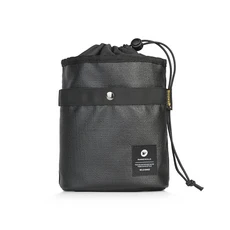 Rhinowalk 물병용 2.5L 자전거 핸들바 백 어깨 스트랩이 있는 컴팩트 실린더 보관 Brompton과 같은 접이식 및 도시 자전거에 적합 (블랙), 블랙